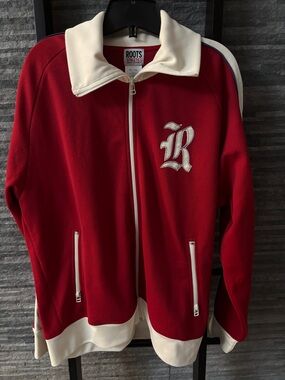 Roots Athletics Red & Cream Zip Jacket